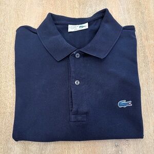 Lacoste Blue Long Sleeve Polo Shirt – Men’s Size 4 (M)